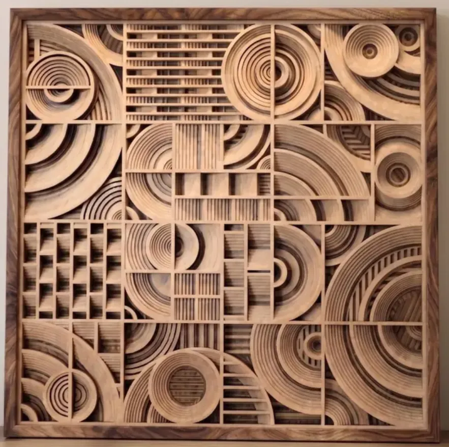 Geometric Abstract Layer Art